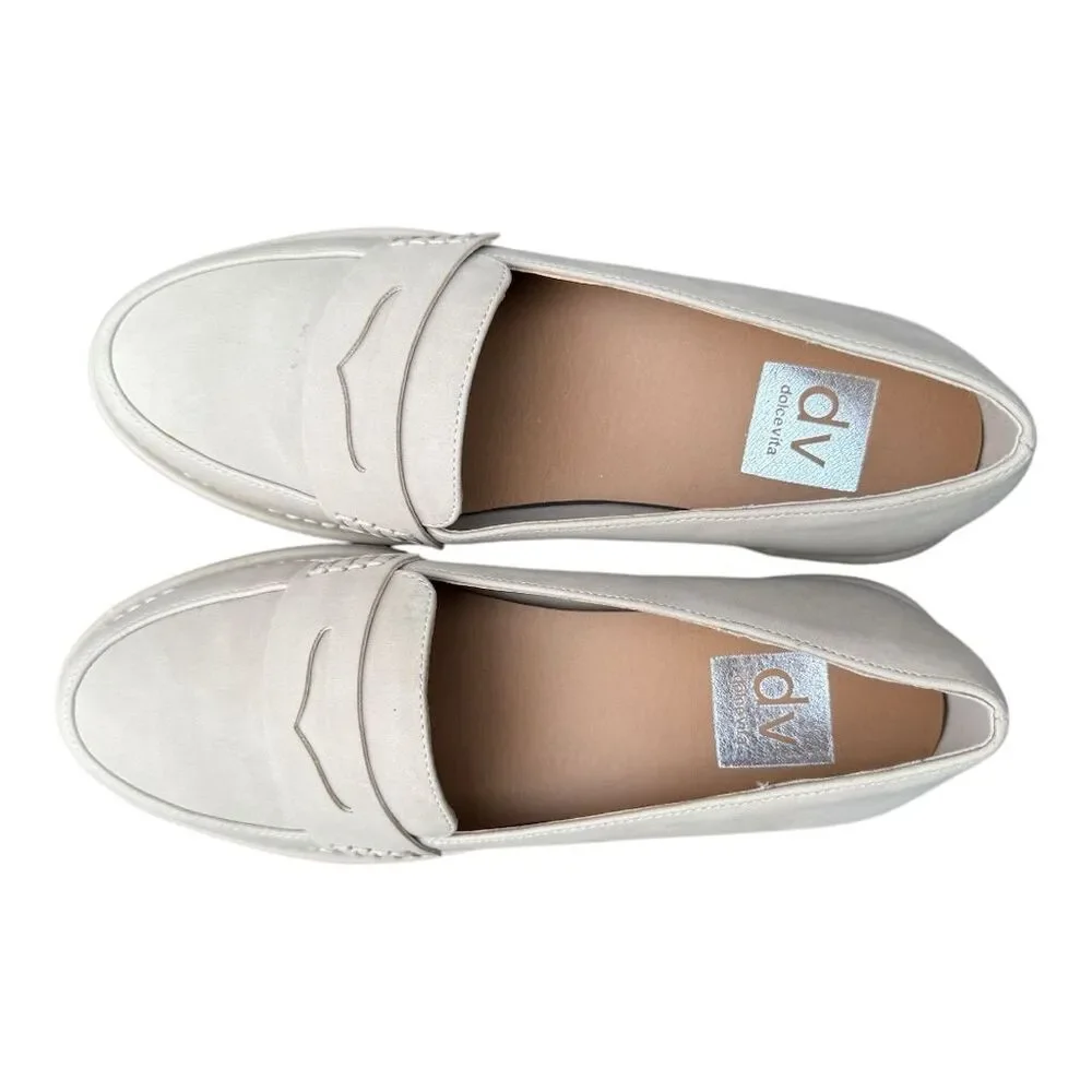 DV by Dolce Vita Women's Carley Loafers Size 7.5 Beige Slip-On Shoes
